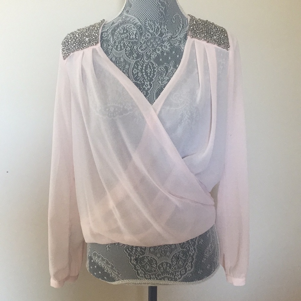 Miami Pink sheer Top Sz small